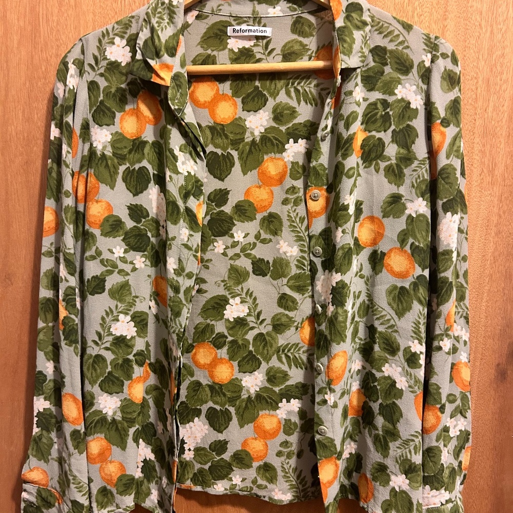 Reformation Orange Groves Blouse